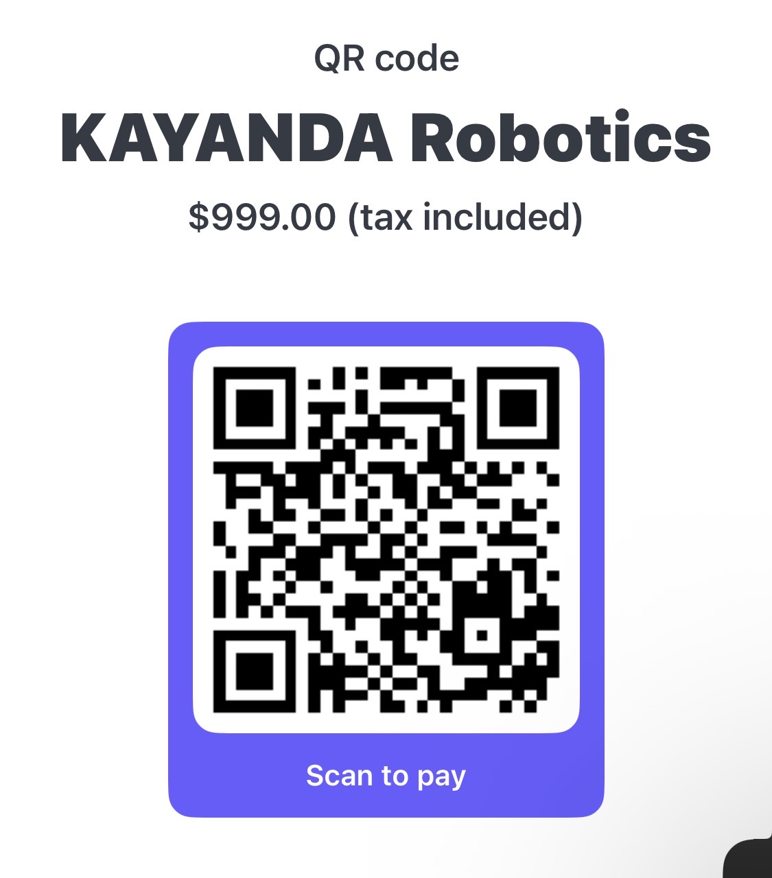 Scan to subscribe $999/month